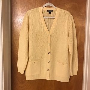St John by Marie Gray yellow button down cardigan